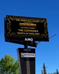 Billboard showing the number one